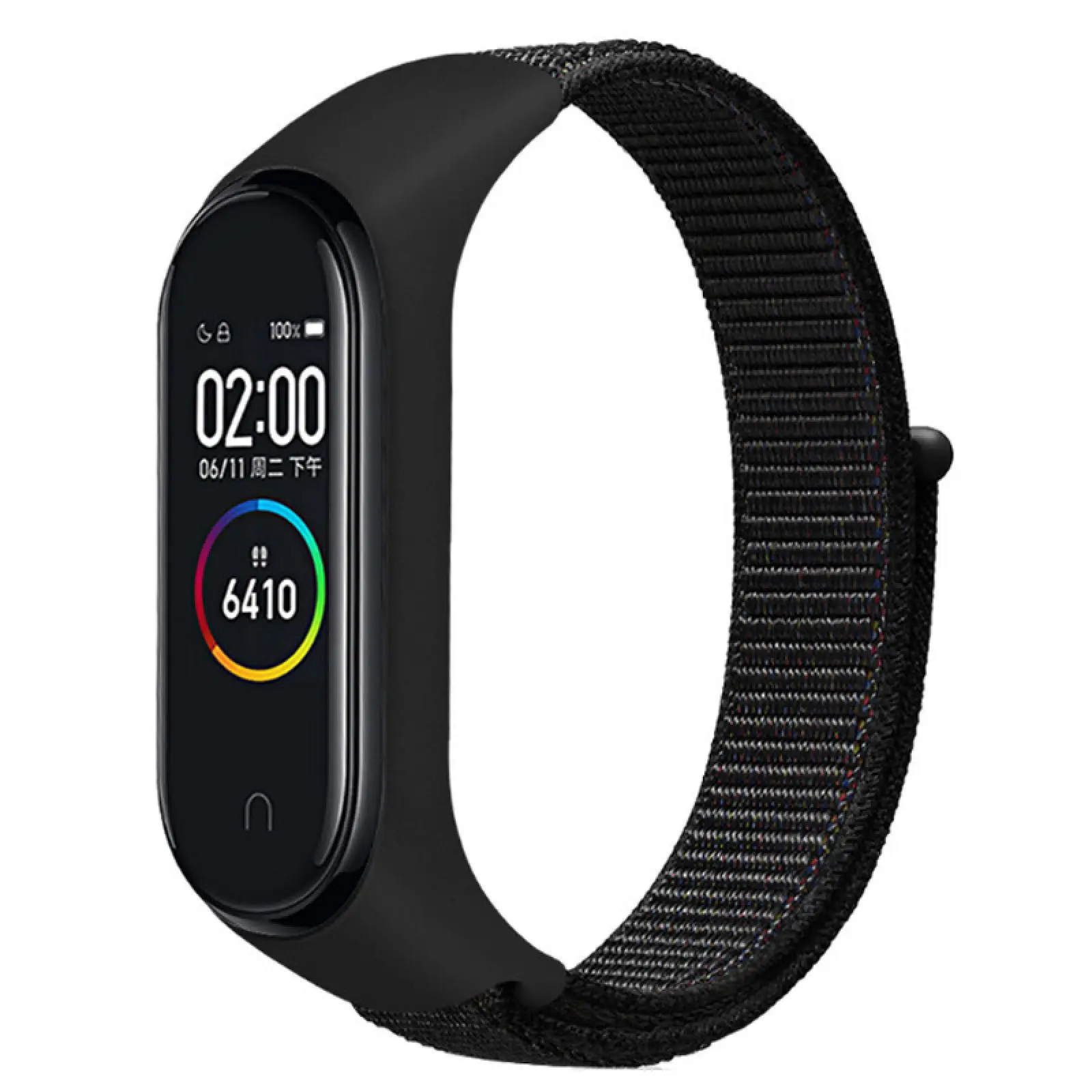 Ремешок Nylon New для Xiaomi Mi Band 3/4/5/6/7, Black, Нейлон, купить оптом с доставкой