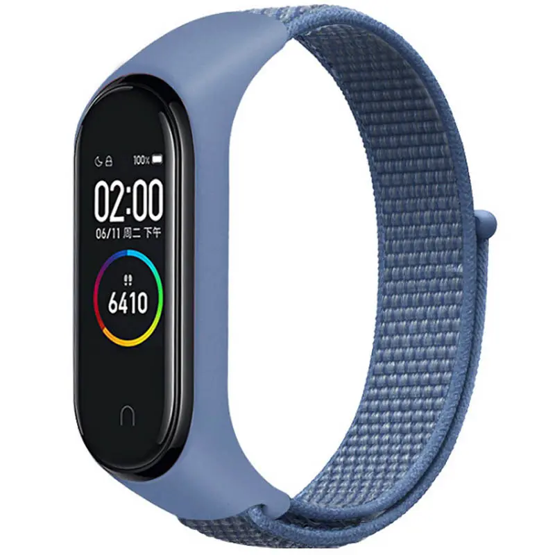 Ремешок Nylon New для Xiaomi Mi Band 3/4/5/6/7, Blue, Нейлон, купить оптом с доставкой