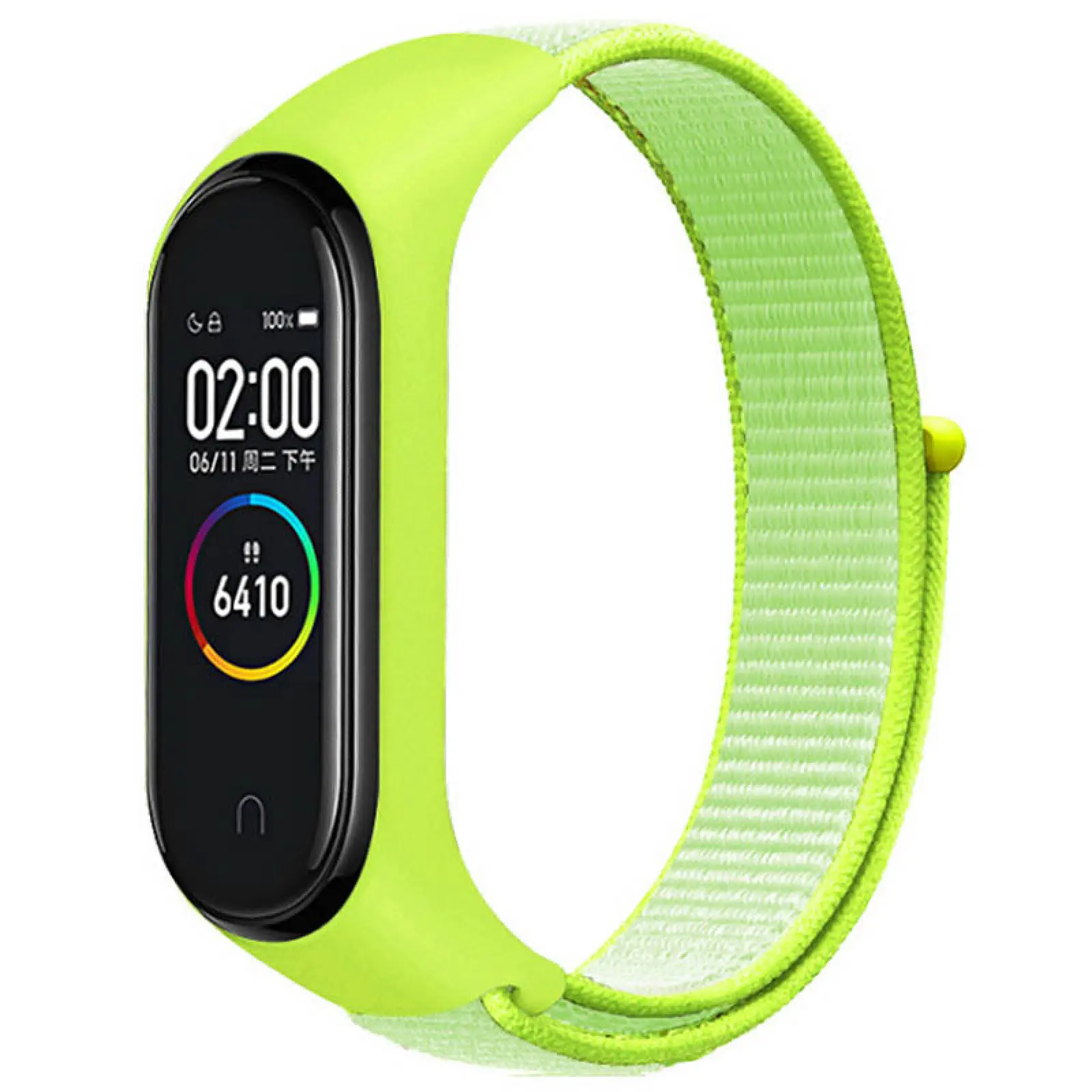 Ремешок Nylon New для Xiaomi Mi Band 3/4/5/6/7, Light Green, Нейлон, купить оптом с доставкой