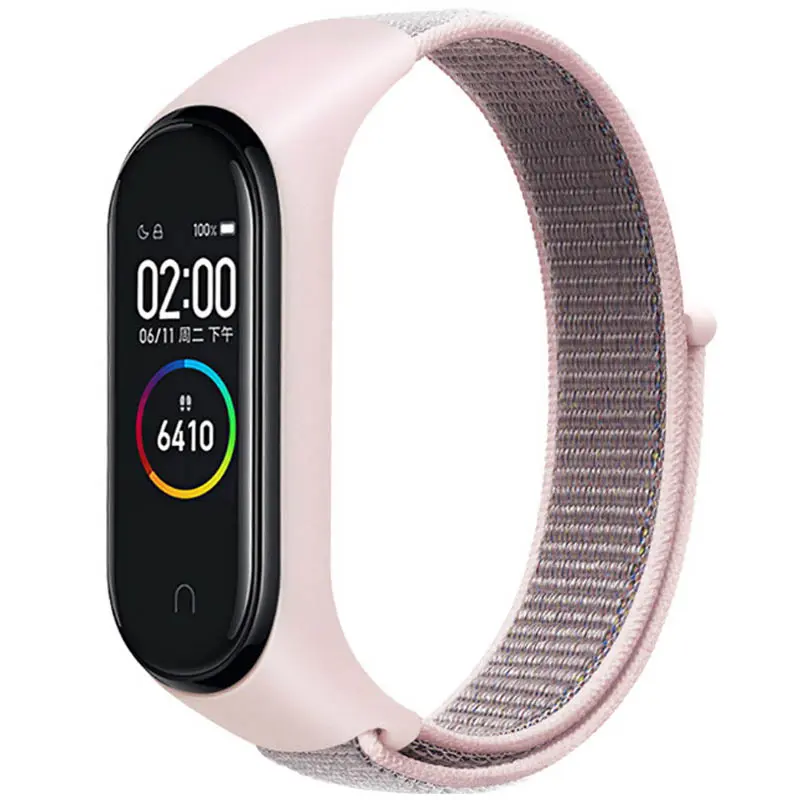 Ремешок Nylon New для Xiaomi Mi Band 3/4/5/6/7, Pink Sand, Нейлон, купить оптом с доставкой