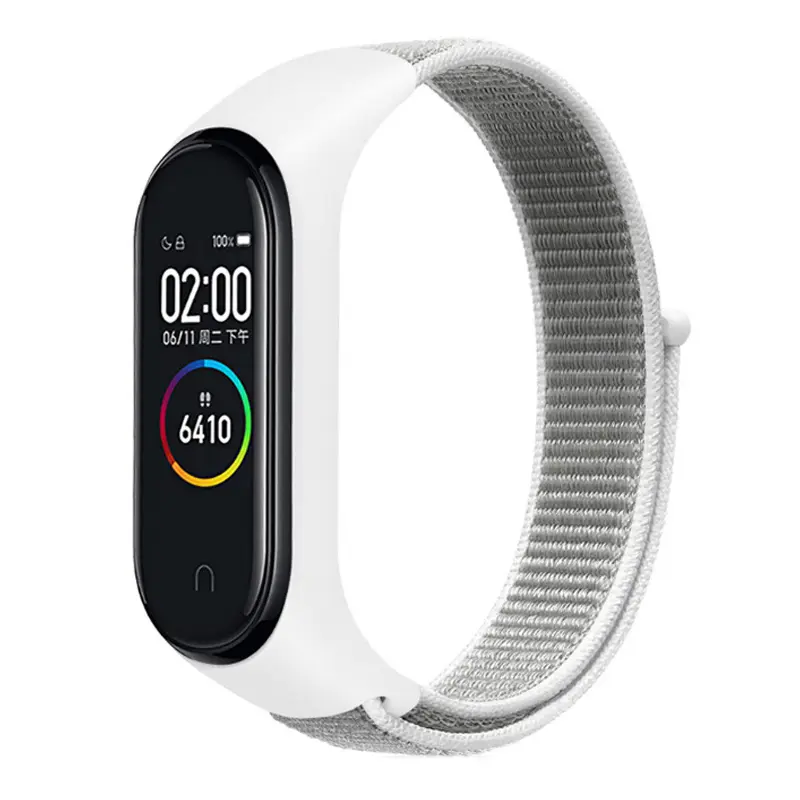 Ремешок Nylon New для Xiaomi Mi Band 3/4/5/6/7, White, Нейлон, купить оптом с доставкой