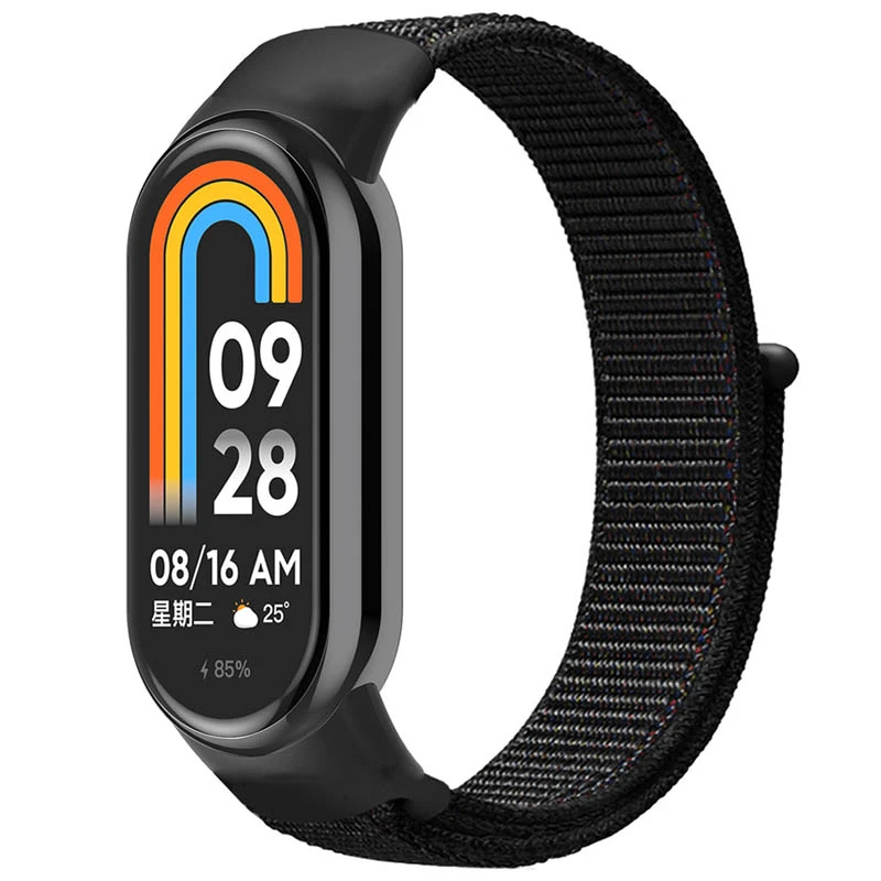 Ремешок Nylon New для Xiaomi Mi Band 8/9/10, Black, Нейлон, купить оптом с доставкой