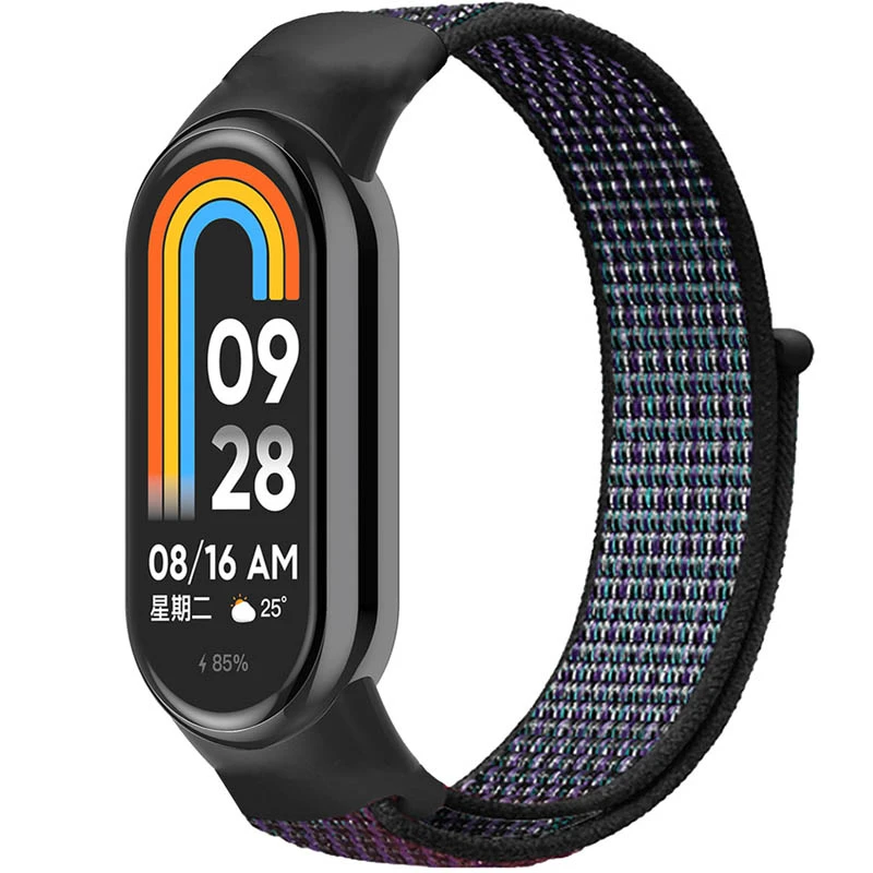 Ремешок Nylon New для Xiaomi Mi Band 8/9/10, Dark Purple, Нейлон, купить оптом с доставкой