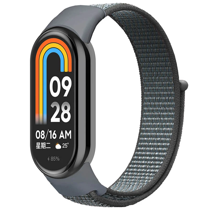 Ремешок Nylon New для Xiaomi Mi Band 8/9/10, Gray, Нейлон, купить оптом с доставкой