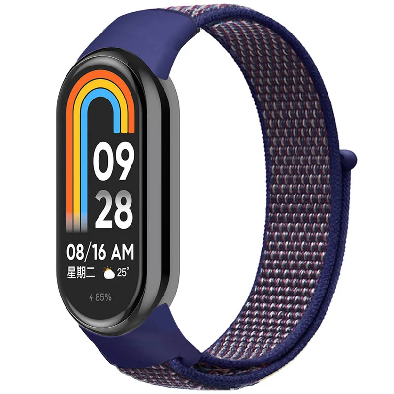 Ремешок Nylon New для Xiaomi Mi Band 8/9/10, Navy Blue, Нейлон, купить оптом с доставкой