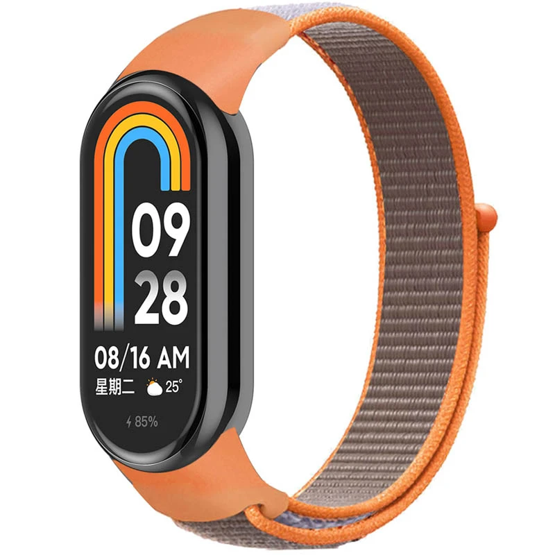 Ремешок Nylon New для Xiaomi Mi Band 8/9/10, Orange, Нейлон, купить оптом с доставкой
