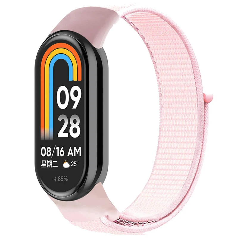 Ремешок Nylon New для Xiaomi Mi Band 8/9/10, Pearl Powder, Нейлон, купить оптом с доставкой