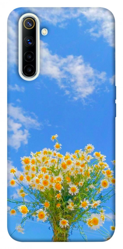 Чехол itsPrint Sky flowers для Realme 6, цветы, купить оптом с доставкой