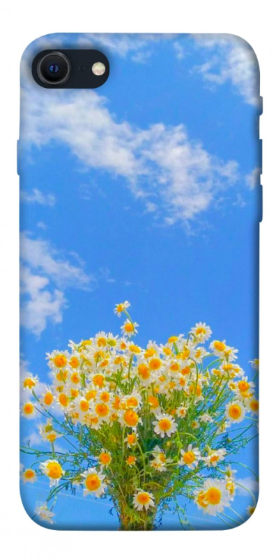 Чехол itsPrint Sky flowers для Apple iPhone SE (2020), цветы, купить оптом с доставкой