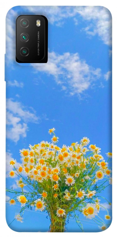 Чехол itsPrint Sky flowers для Xiaomi Poco M3, цветы, купить оптом с доставкой