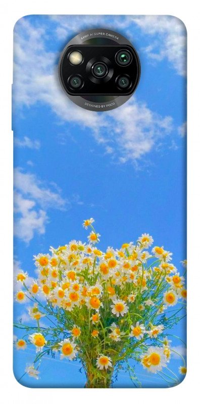 Чехол itsPrint Sky flowers для Xiaomi Poco X3 NFC / Poco X3 Pro, цветы, купить оптом с доставкой