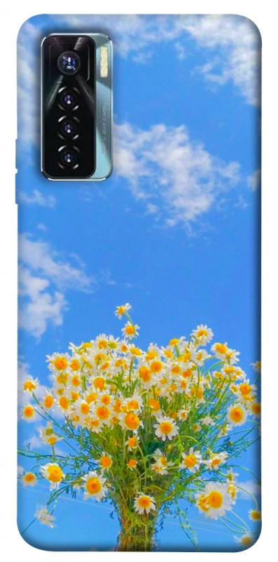 Чехол itsPrint Sky flowers для TECNO Camon 17 Pro, цветы, купить оптом с доставкой