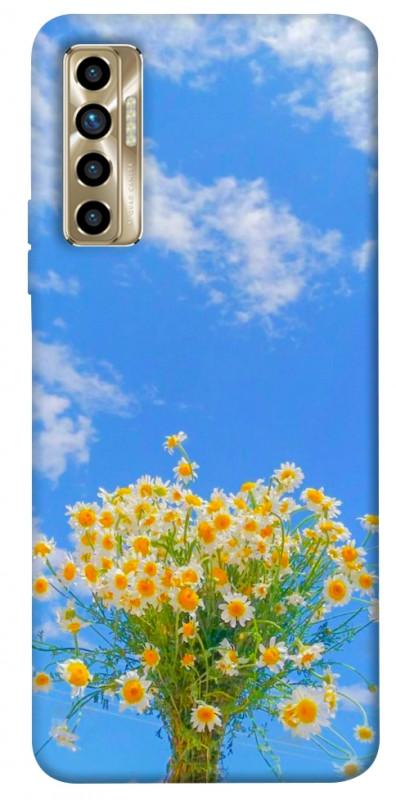 Чехол itsPrint Sky flowers для TECNO Camon 17P, цветы, купить оптом с доставкой