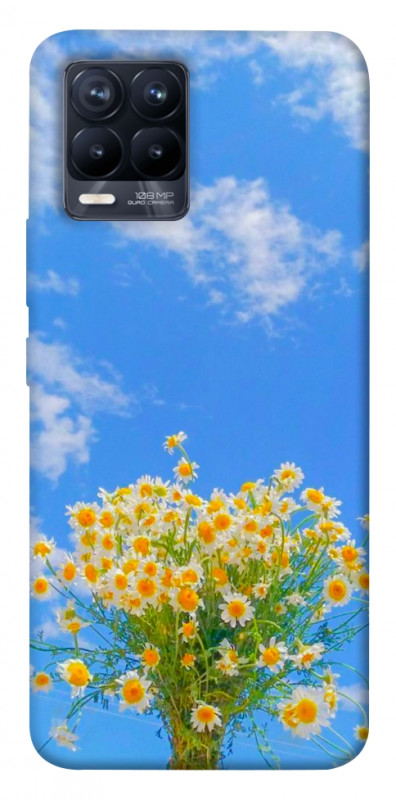 Чохол itsPrint Sky flowers для Realme 8, квіти, купити оптом з доставкою