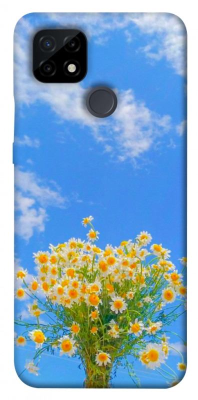 Чехол itsPrint Sky flowers для Realme C21, цветы, купить оптом с доставкой