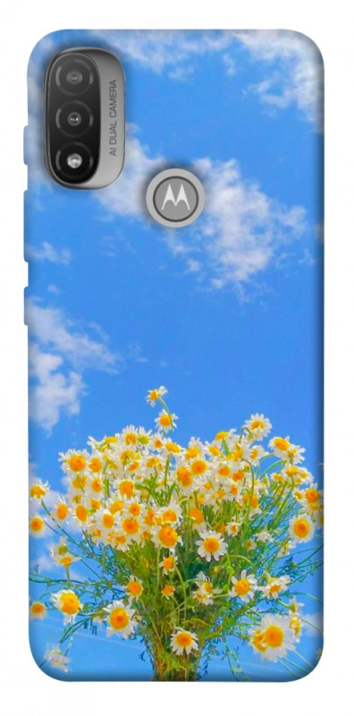 Чехол itsPrint Sky flowers для Motorola Moto E20, цветы, купить оптом с доставкой