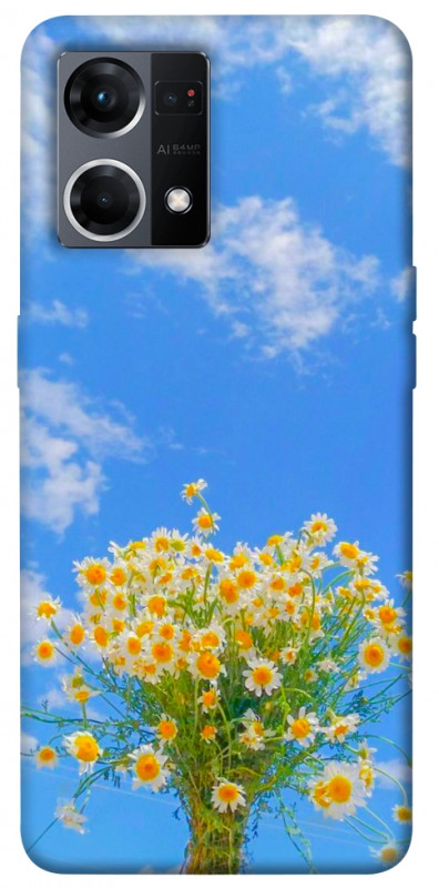 Чохол itsPrint Sky flowers для Oppo Reno 7 4G, квіти, купити оптом з доставкою