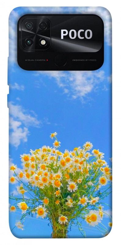 Чехол itsPrint Sky flowers для Xiaomi Poco C40, цветы, купить оптом с доставкой