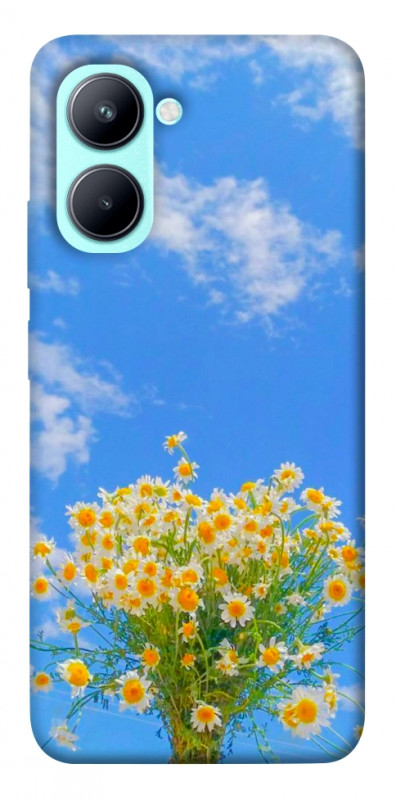 Чехол itsPrint Sky flowers для Realme C33, цветы, купить оптом с доставкой