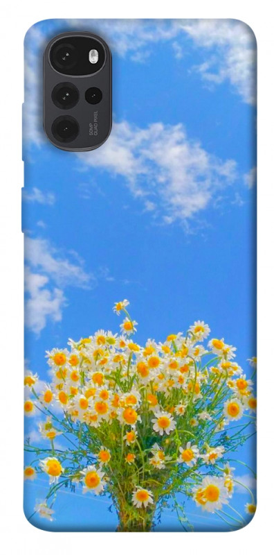 Чехол itsPrint Sky flowers для Motorola Moto G22, цветы, купить оптом с доставкой