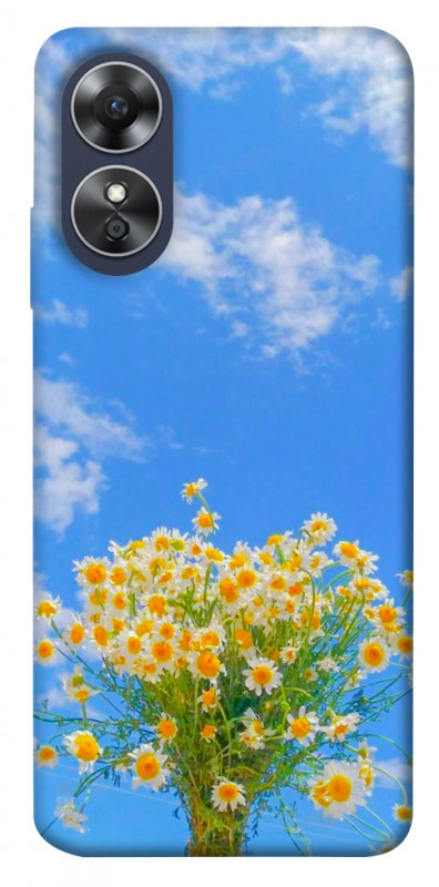 Чехол itsPrint Sky flowers для Oppo A17, цветы, купить оптом с доставкой