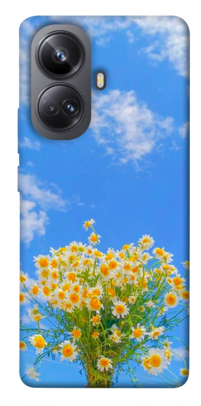 Чехол itsPrint Sky flowers для Realme 10 Pro+, цветы, купить оптом с доставкой