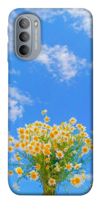 Чехол itsPrint Sky flowers для Motorola Moto G31, цветы, купить оптом с доставкой