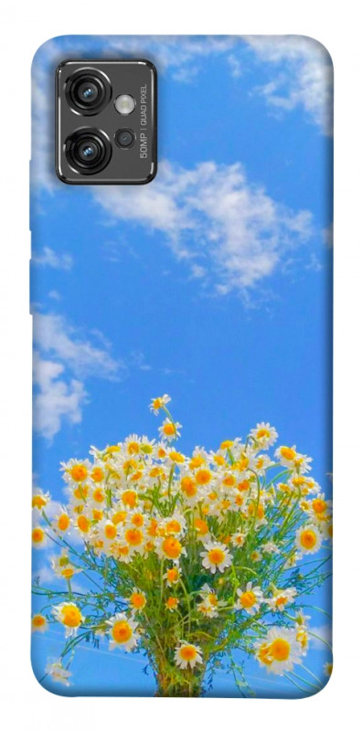 Чехол itsPrint Sky flowers для Motorola Moto G32, цветы, купить оптом с доставкой