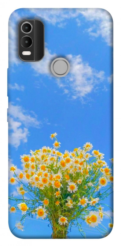 Чехол itsPrint Sky flowers для Nokia C21 Plus, цветы, купить оптом с доставкой