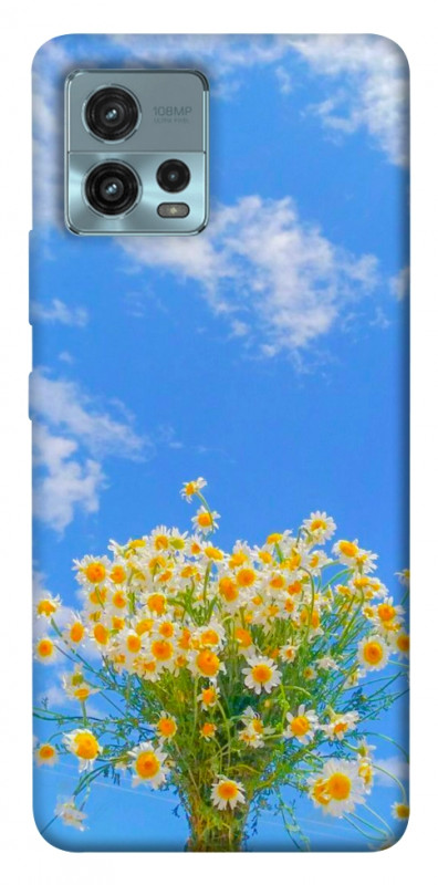 Чехол itsPrint Sky flowers для Motorola Moto G72, цветы, купить оптом с доставкой