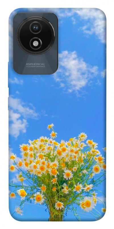 Чехол itsPrint Sky flowers для Vivo Y02, цветы, купить оптом с доставкой