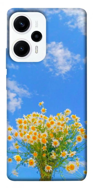 Чехол itsPrint Sky flowers для Xiaomi Poco F5 / Note 12 Turbo, цветы, купить оптом с доставкой