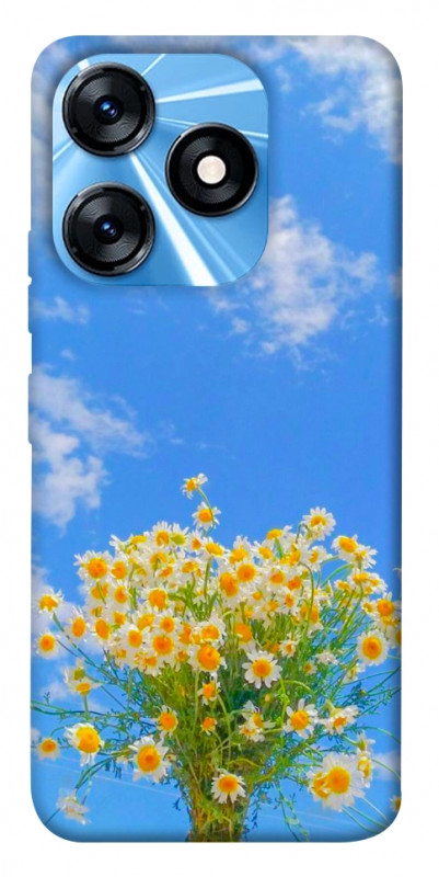 Чехол itsPrint Sky flowers для TECNO Spark 10 Pro, цветы, купить оптом с доставкой