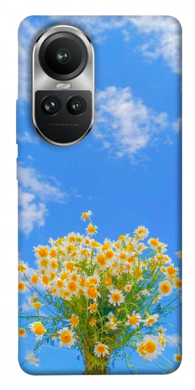 Чехол itsPrint Sky flowers для Oppo Reno 10, цветы, купить оптом с доставкой