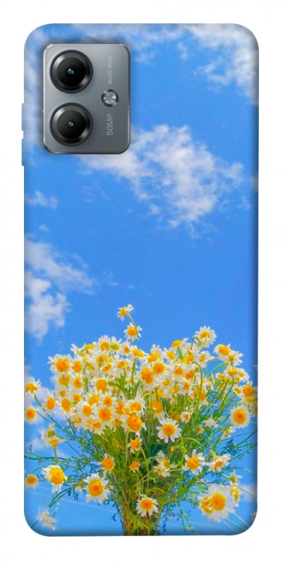 Чехол itsPrint Sky flowers для Motorola Moto G14, цветы, купить оптом с доставкой