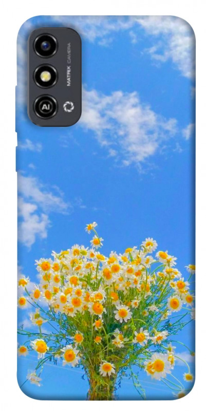 Чехол itsPrint Sky flowers для ZTE Blade A53, цветы, купить оптом с доставкой