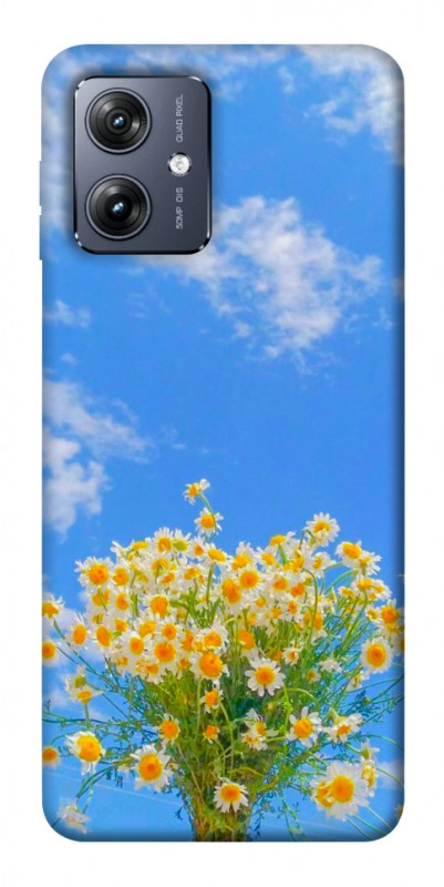 Чехол itsPrint Sky flowers для Motorola Moto G54, цветы, купить оптом с доставкой