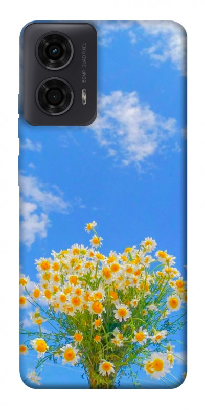 Чехол itsPrint Sky flowers для Motorola Moto G24, цветы, купить оптом с доставкой