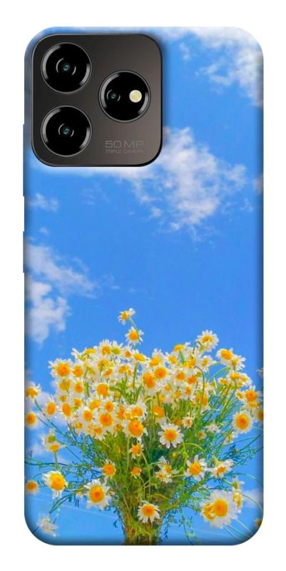 Чехол itsPrint Sky flowers для ZTE Blade V50 Desing 4G, цветы, купить оптом с доставкой