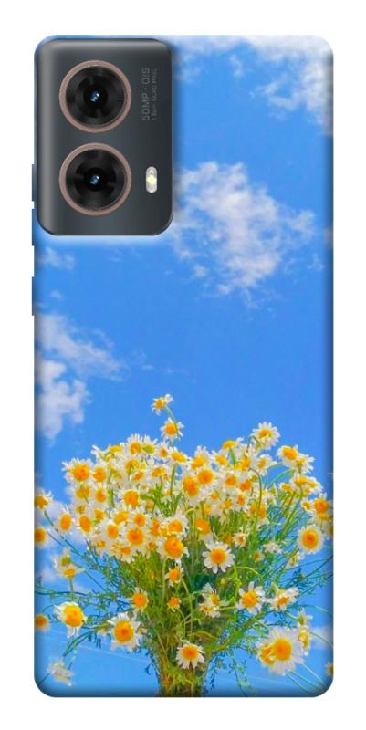 Чехол itsPrint Sky flowers для Motorola Moto G85, цветы, купить оптом с доставкой
