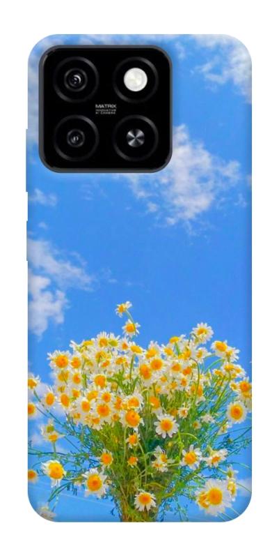 Чехол itsPrint Sky flowers для ZTE Blade A55 4G, цветы, купить оптом с доставкой