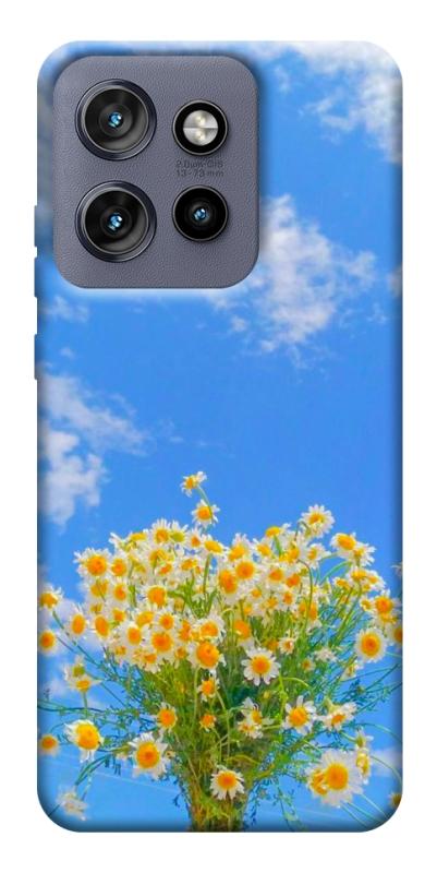 Чехол itsPrint Sky flowers для Motorola Edge 50 Neo, цветы, купить оптом с доставкой