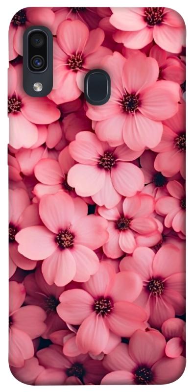 Чехол itsPrint Pink flowers для Samsung Galaxy A20 / A30, цветы, купить оптом с доставкой
