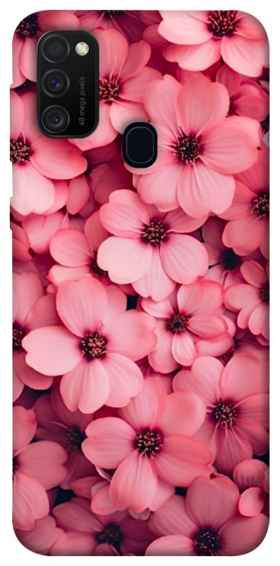 Чехол itsPrint Pink flowers для Samsung Galaxy M30s / M21, цветы, купить оптом с доставкой