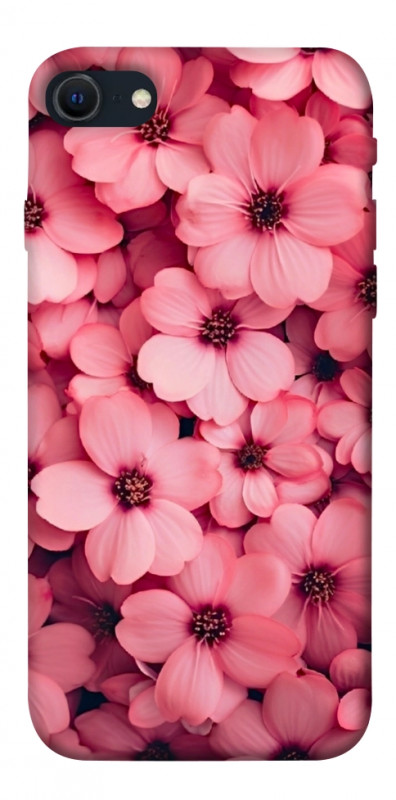 Чехол itsPrint Pink flowers для Apple iPhone SE (2020), цветы, купить оптом с доставкой