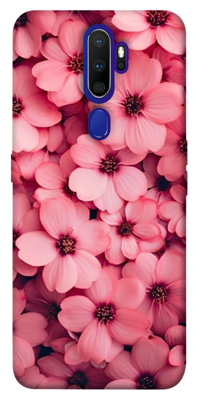 Чехол itsPrint Pink flowers для Oppo A5 (2020) / Oppo A9 (2020), цветы, купить оптом с доставкой