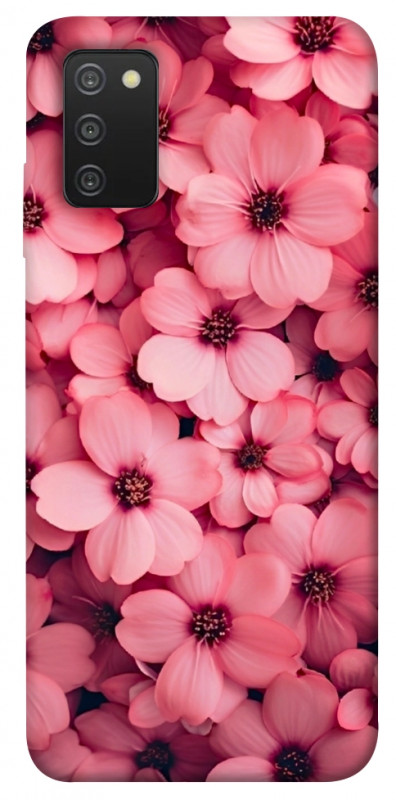 Чехол itsPrint Pink flowers для Samsung Galaxy A03s, цветы, купить оптом с доставкой