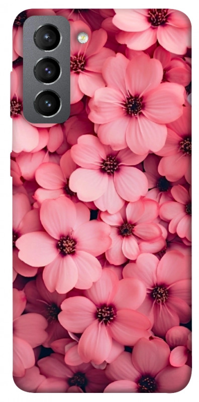 Чехол itsPrint Pink flowers для Samsung Galaxy S21 FE, цветы, купить оптом с доставкой