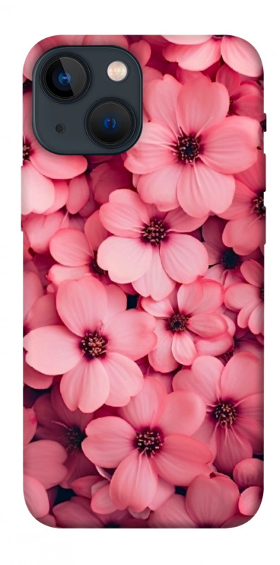 Чехол itsPrint Pink flowers для Apple iPhone 13 mini (5.4"), цветы, купить оптом с доставкой