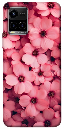 Чехол itsPrint Pink flowers для Vivo Y21 / Y33s